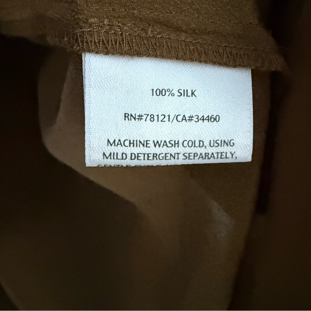 Eileen Fisher 100% Silk Cowl Neck Long Sleeve Top Sz XL - Picture 6 of 6